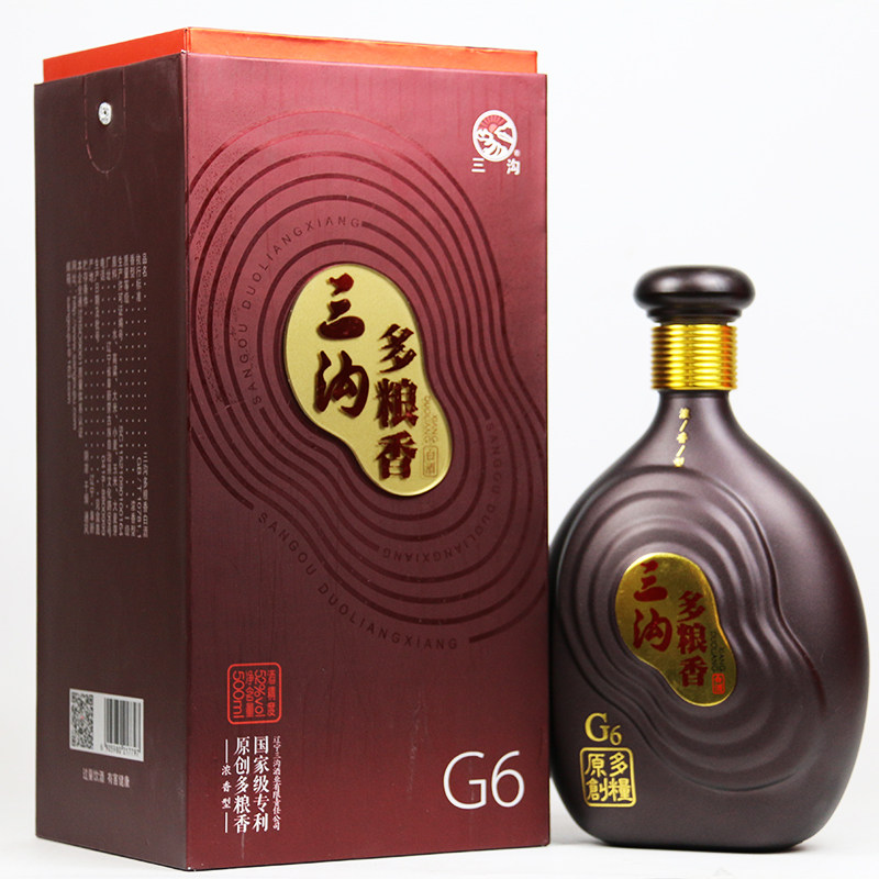 辽宁阜新特产三沟老窖多粮香G6浓香型52度500ml*1瓶纯粮白酒礼盒