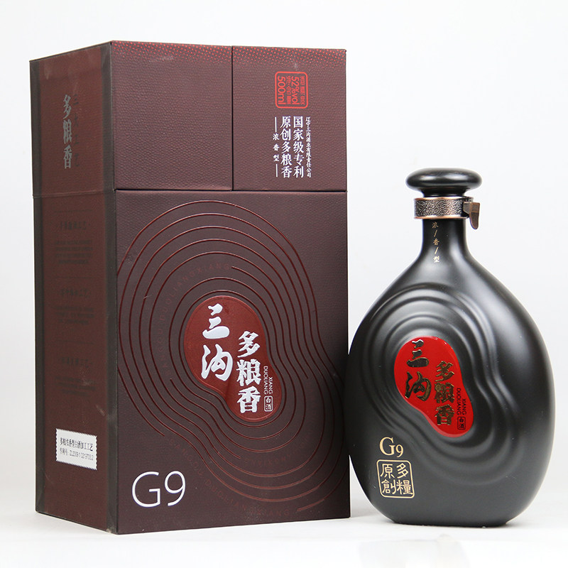 辽宁阜新特产三沟老窖多粮香G9浓香型52度500ml*1瓶礼盒纯粮白酒