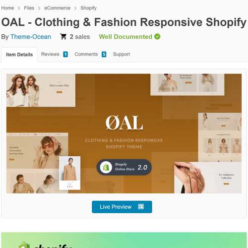服装服饰包包金银珠宝首饰品Oal Shopify独立站建站主题模版