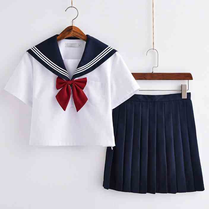 胖mm水手服男女长袖学生装正统jk制服裙女装大佬cd伪娘男生穿大码