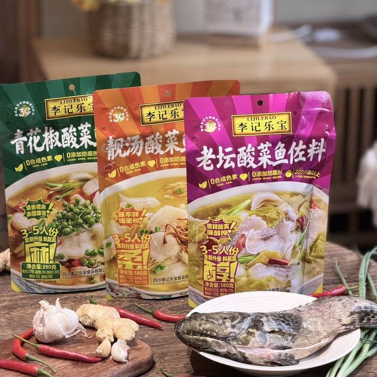 李记乐宝酸菜鱼佐料380g袋