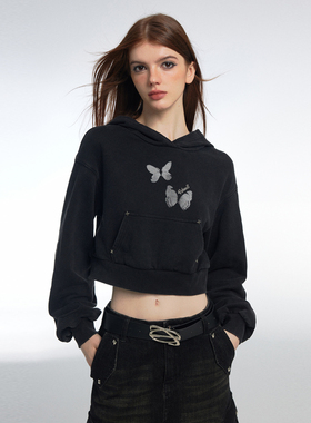 清仓-美式辣妹卫衣老款秋冬早秋上衣初秋外套-1月更新