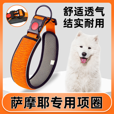 萨摩耶专用项圈牵引绳遛狗狗绳宠物大型中型小型犬狗链子颈套脖圈