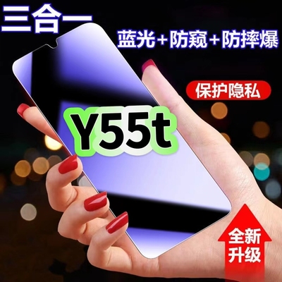 Y55t蓝光防窥膜三合一vivo钢化膜