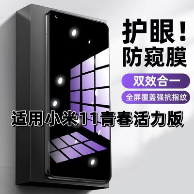 小米11青春活力版蓝光防窥钢化膜