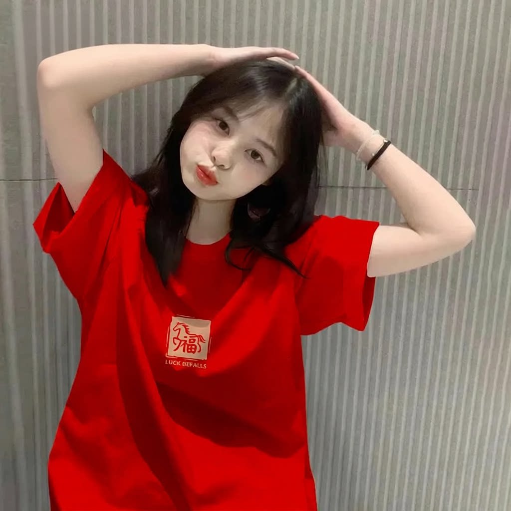 正肩纯棉短袖t恤女2026新款本命