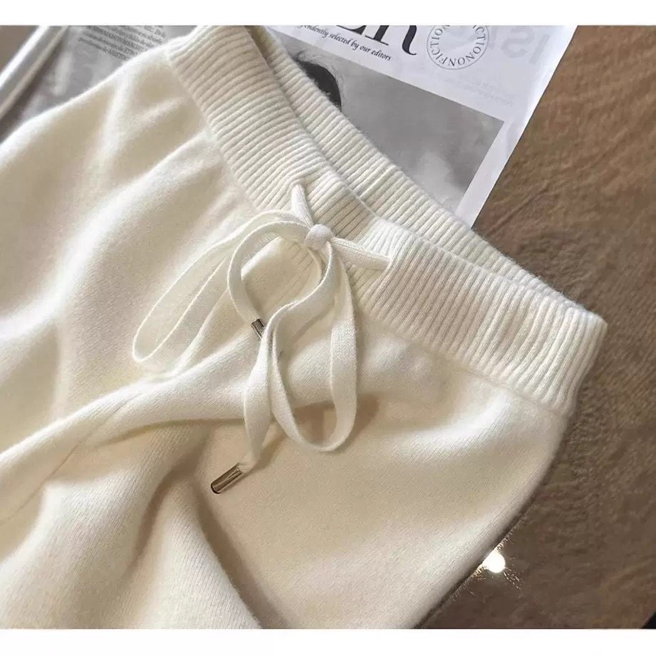 秋冬季软糯糯澳洲初剪羊毛高腰阔腿裤女云朵般系带休闲直筒长裤子,女装/女士精品,卫裤,淘宝优惠券,粉丝福利购,淘宝优惠卷