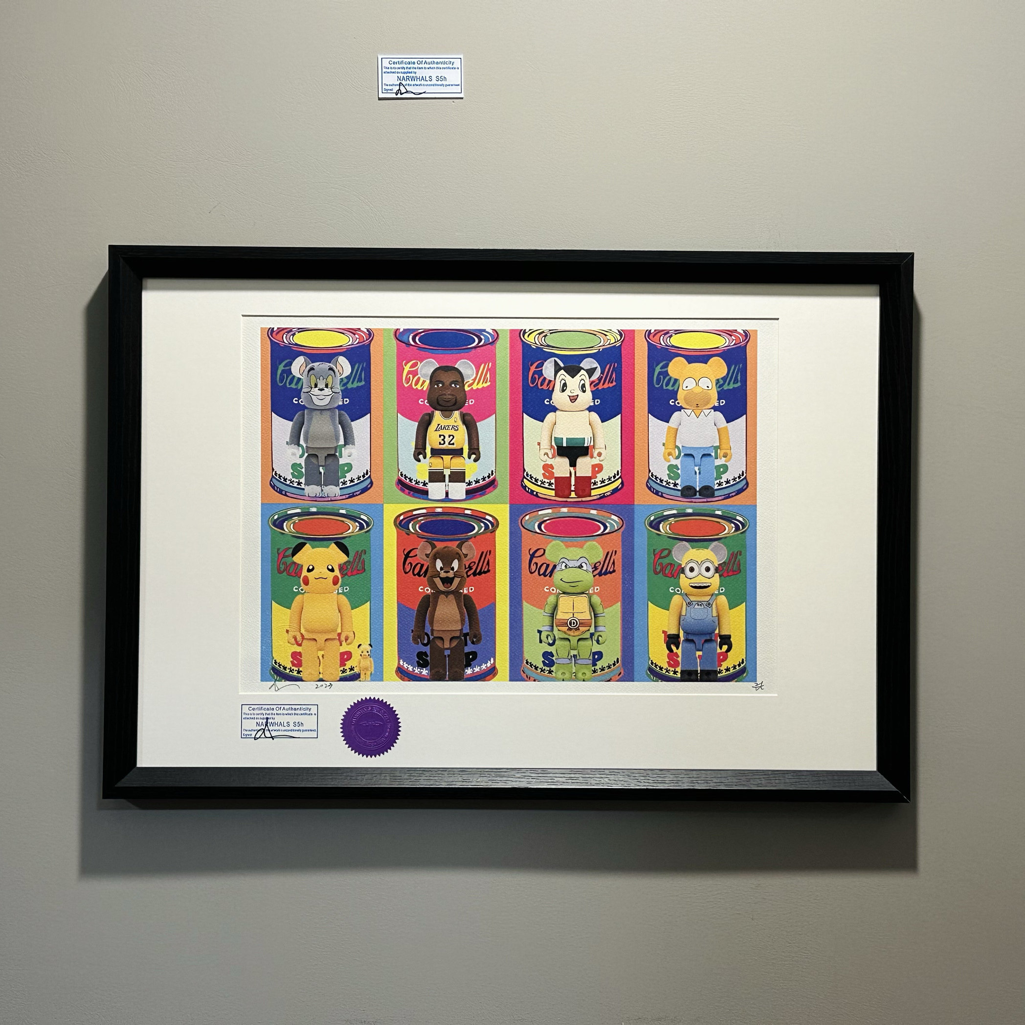 S5H限量装饰画 安迪沃霍尔 金宝汤罐头&积木熊Bearbrick 潮流挂画