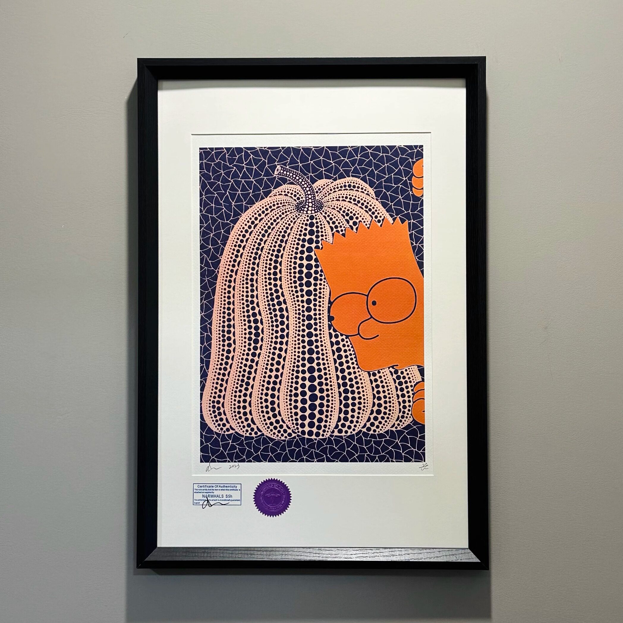 S5h正品限量版画 辛普森&草间弥生 南瓜 潮流艺术装饰画挂画摆件