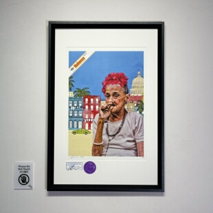 S5h正品限量潮流版画 艾娃 高希霸雪茄 客厅艺术装饰画雪茄吧挂画