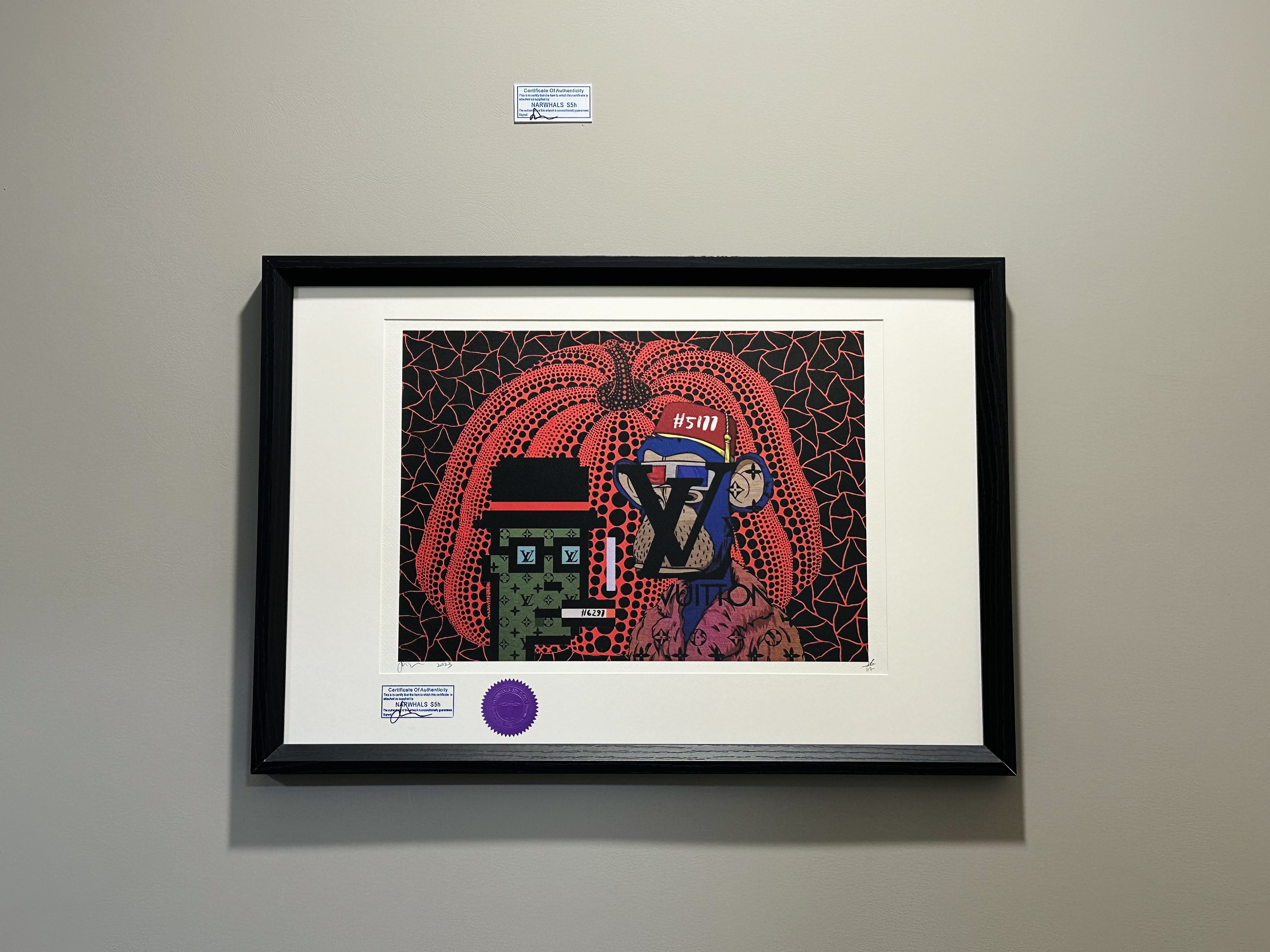 s5h正品限量艺术版画  加密朋克&无聊猿 潮流联名装饰画 收藏摆件