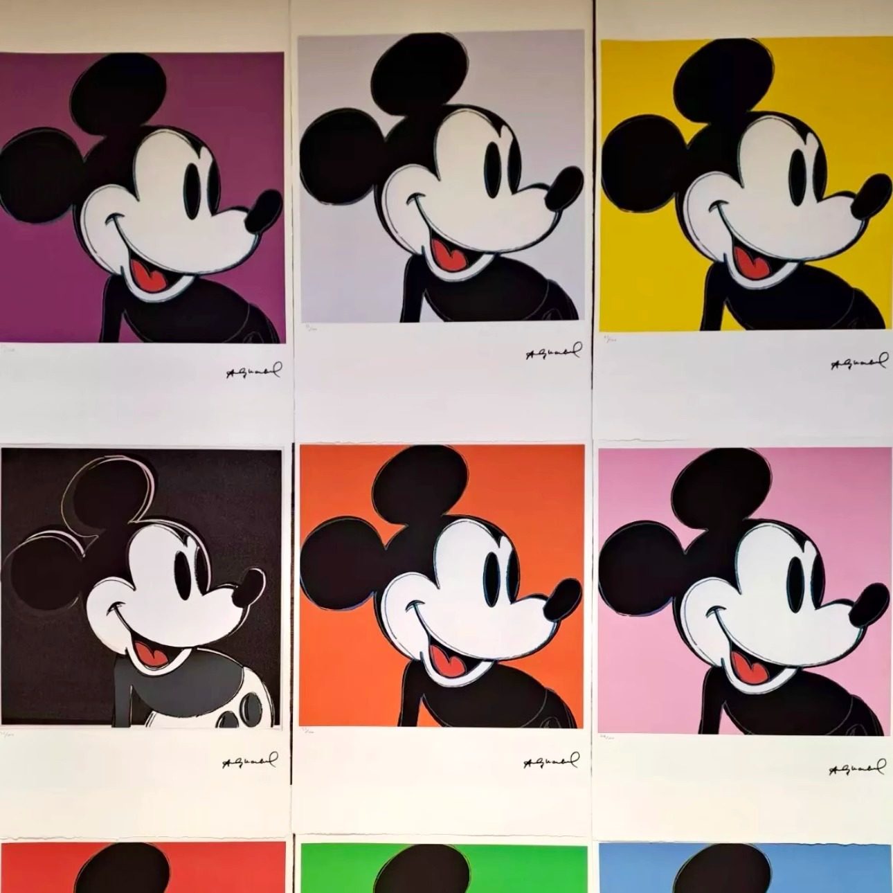 正品限量安迪沃霍尔Andy Warhol艺术版画《米奇老鼠MickeyMouse》