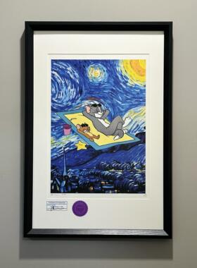 S5H ART 正品限量版画 猫和老鼠&梵高 星月夜 艺术装饰画客厅挂画