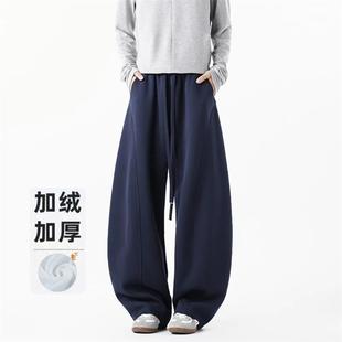 塔弗森商务服装专卖美式复古垂感弯刀运动休闲裤男士宽松直筒阔腿