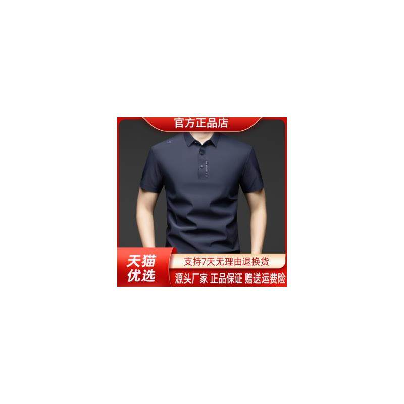 东大路高档轻奢polo衫男士夏新款t恤衫中年商务休闲宽松翻领上衣