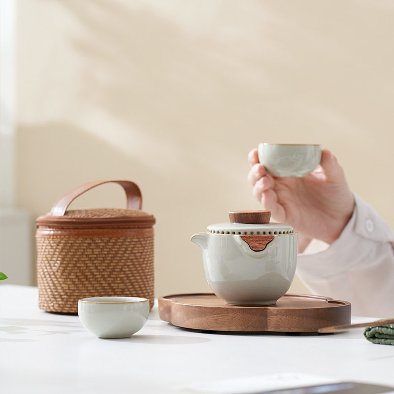 简易功夫泡茶壶茶杯户外