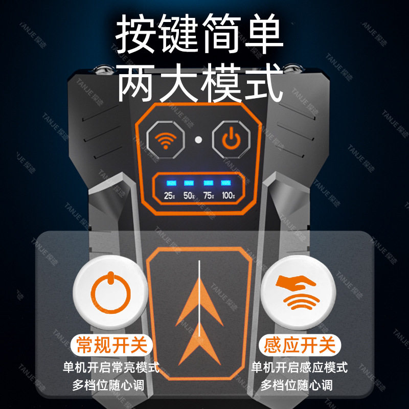 感应帽夹灯钓鱼专用超长