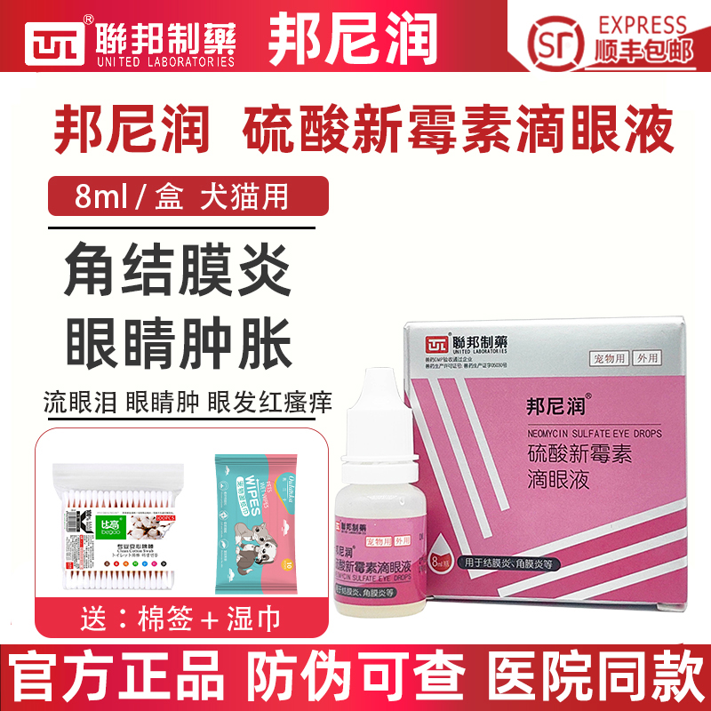 联邦邦尼润硫酸新霉素滴眼液结膜