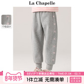 女童春秋裤 子女大童灰色蝴蝶结休闲裤 儿童春季 拉夏贝尔童装 运动裤