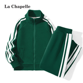 撞色外套 复古学院风上衣大童春季 拉夏贝尔儿童运动套装 男童春秋款