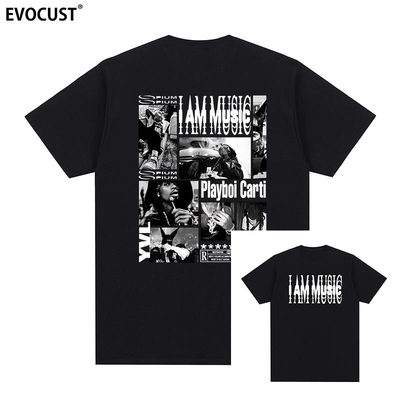 Playboi Carti短袖T恤i am music嘻哈hip hop美式复古音乐男女Tee