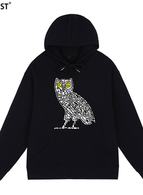 猫头鹰笑脸OVO卫衣Drake专辑Certified Lover Boy公鸭CLB恶搞连帽