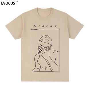 Frank Ocean Vintage喷墨印花T恤法海Blond Blonde弗兰克奥申短袖