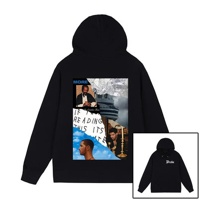 drake公鸭嘻哈连帽卫衣
