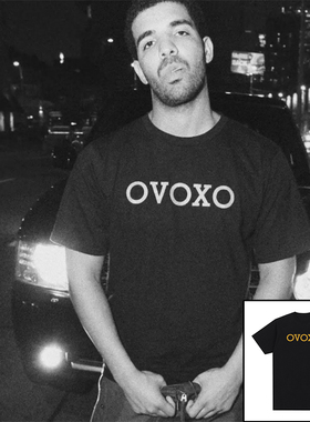 OVOXO猫头鹰短袖Drake公鸭T恤同款圆领嘻哈说唱宽松复古美式图案