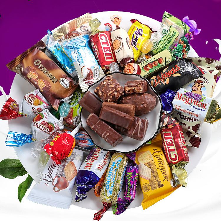 俄罗斯进口巧克力混合装零食品