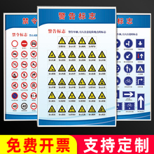 驾校科目一科目四电子考试培训内容标识牌挂图道路交通标线海报考试路标指示信号牌道路交通标志牌提示牌