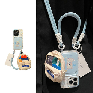 西高地小狗卡包适用华为magicv3手机壳magicvs2立体p50斜挎pockets可背带matexs2零钱包x5折叠屏x3/pocket2硬