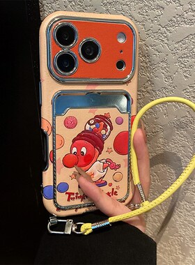 吹泡泡星星人卡包适用小米红米note13pro手机壳noto12turbo可爱k80斜挎k70可背带k60por挂绳redmi卡通皮纹软p