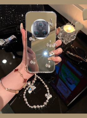 立体樱桃适用华为荣耀magic6至臻版手机壳majic5pro手链4por日韩3镜面play8t镜子7t6tpro硅胶honor高级补妆镜