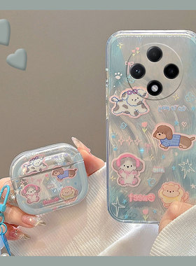 羽纱涂鸦小狗适用oppoa3手机壳a3pro蓝色por卡通oppo可爱0ppo硅胶0pp0软壳opp0小众个性创意网红全包防摔新款