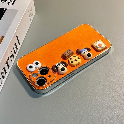 眼睛饼干掌门狗适用vivox300手机壳x200promini立体x100s橙色x90呆萌x80小狗x70卡通x60牛仔纹x50可爱x30por