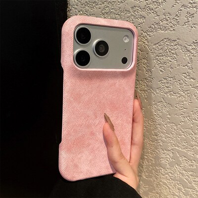 手机壳硅胶复古水墨晕染粉色牛仔