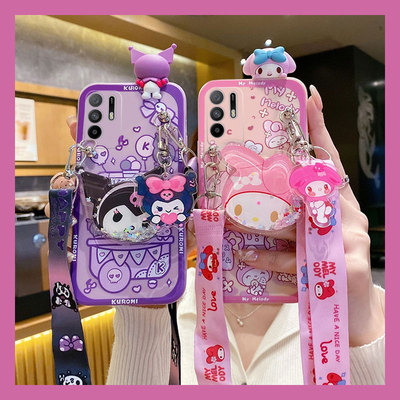 趴趴美乐蒂适用oppoa55手机壳a56库洛米a93s卡通a96可爱a97斜挎a58x硅胶a95软壳a92s可背a91斜跨5g超萌新款女