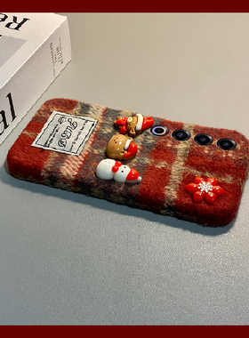 圣诞雪人小熊适用魅族22mini手机壳note16红色21pro毛绒20秋冬季18por格子18x卡通7/16spor/16t/16x/16thplus