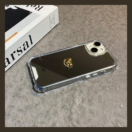 金色水钻小马适用小米红米note15pro+手机壳noto14立体13挂链12卡通11tpor亚克力10镜子9马年8新年7十redmi软