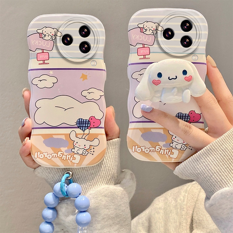 手机壳可爱玉桂狗卡通少女心波浪边