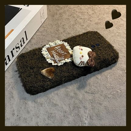 蕾丝爱心kt猫适用oppor17pro手机壳r15x梦境版r11splus卡通r9s毛绒r7plus秋冬季r17立体oppo冬天0pp0毛茸茸软