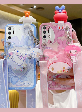 玉桂狗美乐蒂适用三星note20手机壳10卡通ultra趴趴+十可爱uitra斜挎galaxy硅胶软壳可背个性创意少女心新款