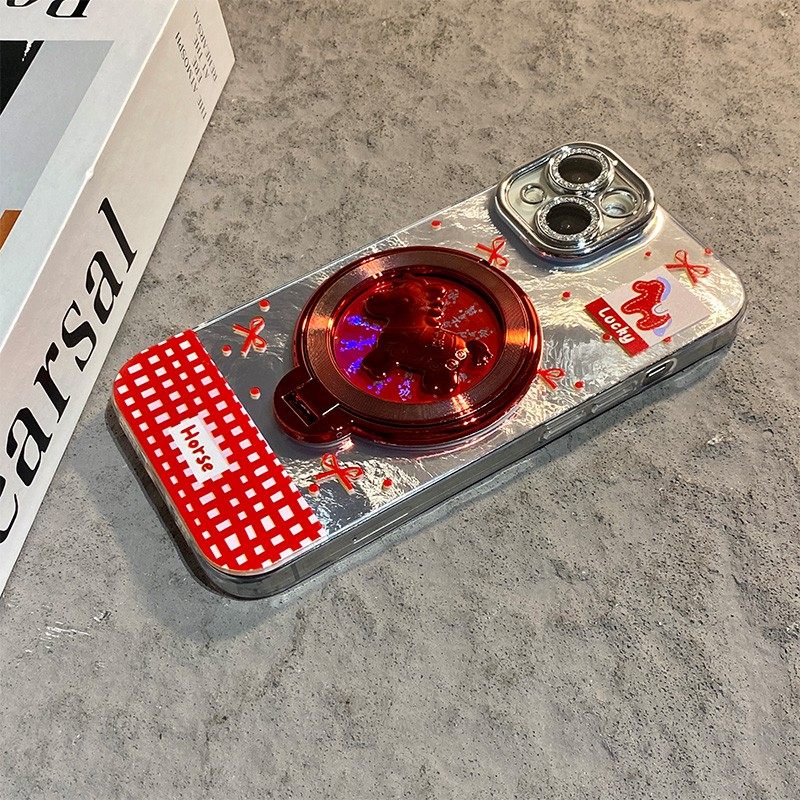 手机壳硅胶冰川纹新年红色2026马