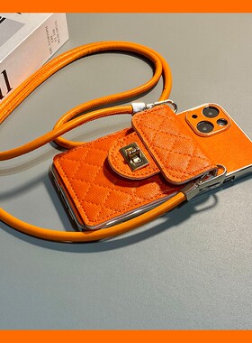 韩系菱格卡包适用vivox300手机壳x200promini立体x100s斜挎x90可背带x80橙色x70零钱包x60牛仔纹x50软x30por