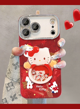 可爱雪人kt猫适用vivoiqooz10x手机壳iqooz9turbo立体z9x摇摇乐z8支架z7冰川纹z5红色u3十z3爱酷z1卡通iq00软