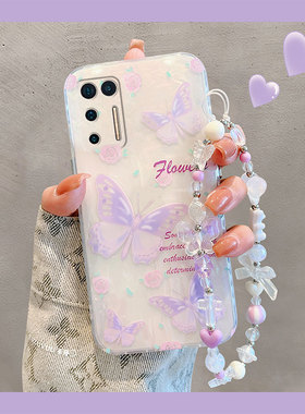 紫色蝴蝶适用坚果pro3手机壳pro2高级感pro2s韩系r2贝壳纹r1硅胶por软壳小众个性创意网红少女心全包防摔超仙