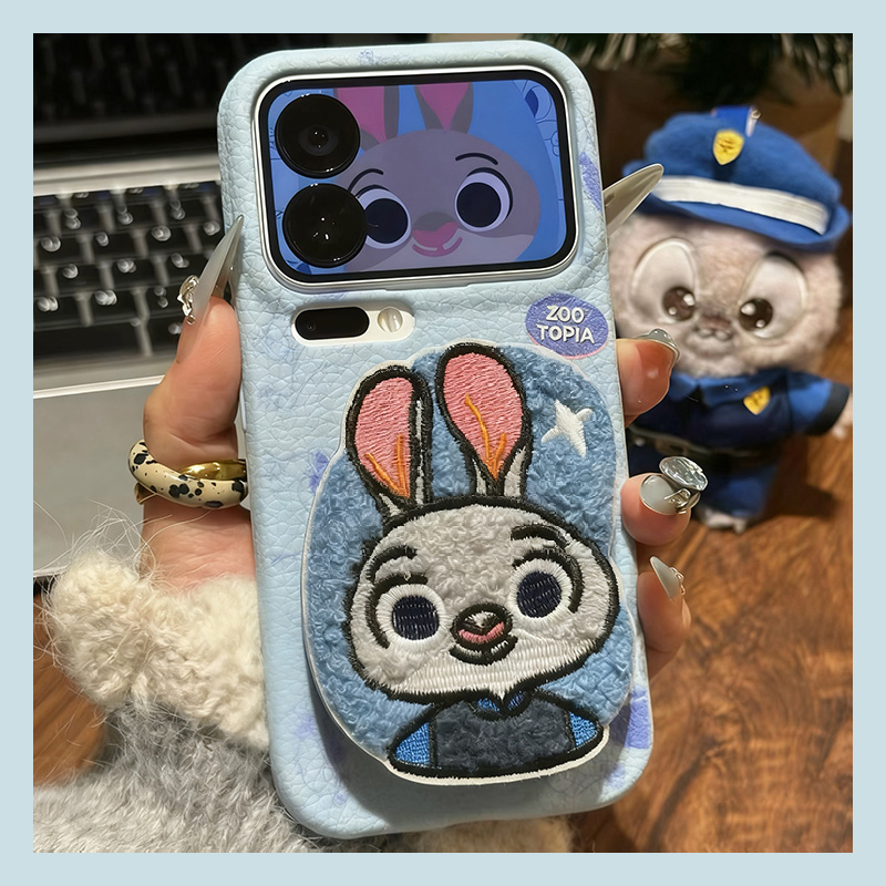 刺绣朱迪尼克适用小米红米k90promax手机壳k80pro动漫k70立体k60por支架k50卡通k40皮纹k30i仿皮redmi可爱软p