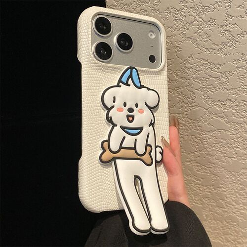 手机壳仿皮皮纹白色蜥蜴纹立体可