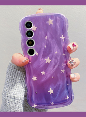 紫色渐变星星适用魅族21pro手机壳20高级感18pro羽纱18x韩系17硅胶16spro软壳16t小众16x16thplus/meizu/16th
